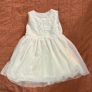Cat & Jack White sparkle Ruffled Dress